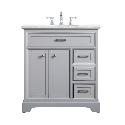 32 inch Single bathroom vanity in grey