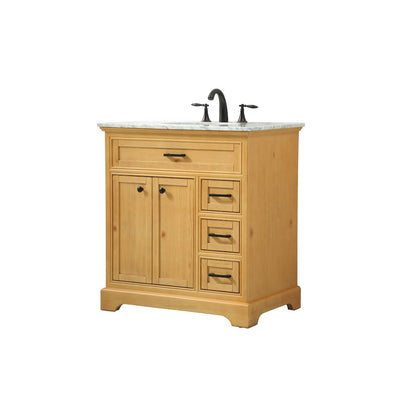32 inch Single bathroom vanity in natural wood