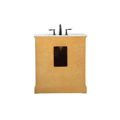 32 inch Single bathroom vanity in natural wood