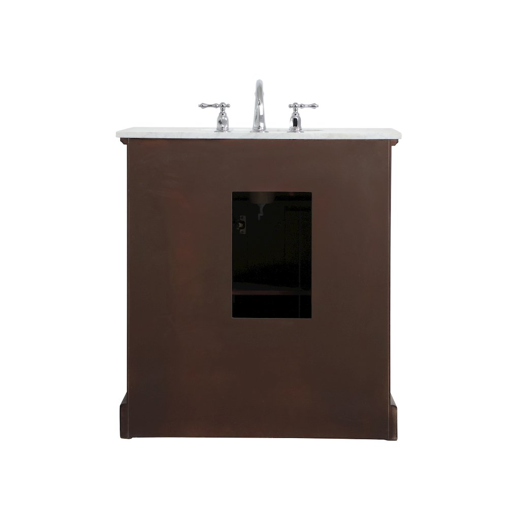 32 inch Single bathroom vanity in Teak