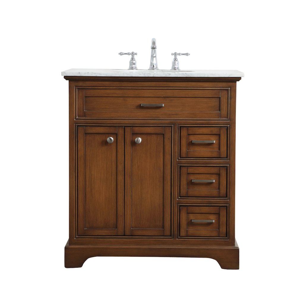 32 inch Single bathroom vanity in Teak