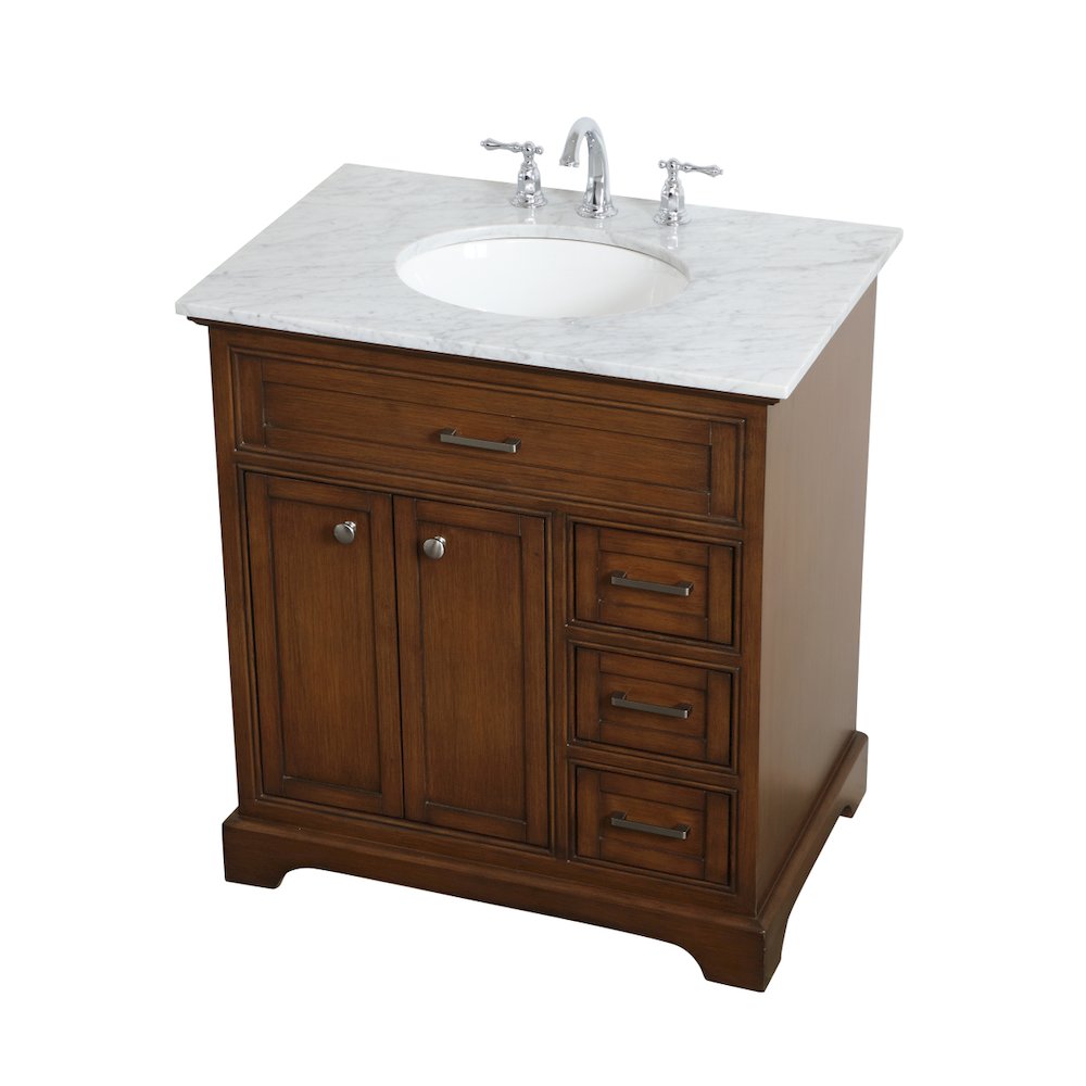 32 inch Single bathroom vanity in Teak