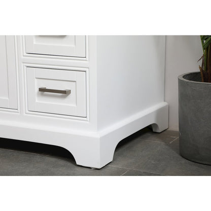 32 inch Single bathroom vanity in white