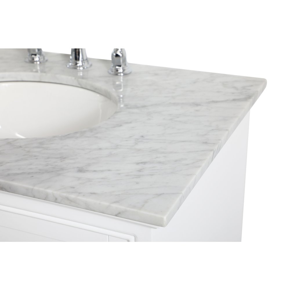 32 inch Single bathroom vanity in white