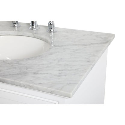 32 inch Single bathroom vanity in white