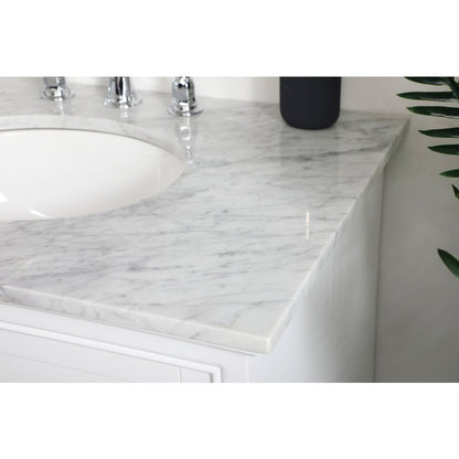 32 inch Single bathroom vanity in white