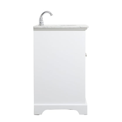 32 inch Single bathroom vanity in white