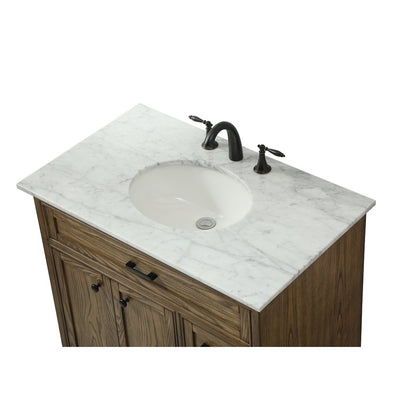 36 inch Single bathroom vanity in driftwood