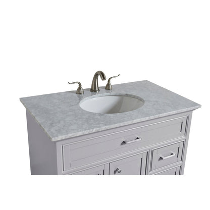 36 In. Single Bathroom Vanity Set In Light Grey