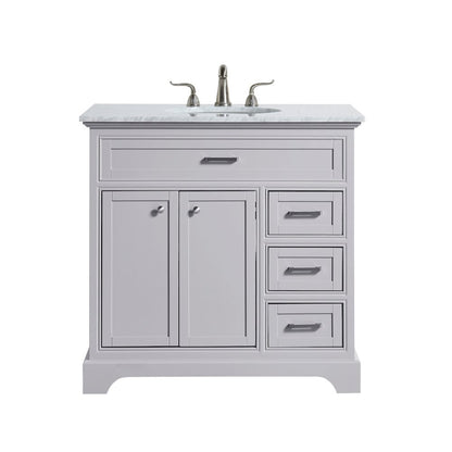 36 In. Single Bathroom Vanity Set In Light Grey