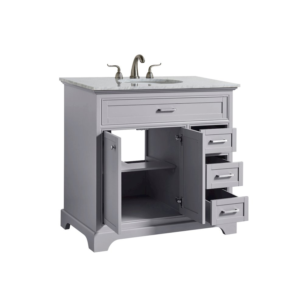 36 In. Single Bathroom Vanity Set In Light Grey