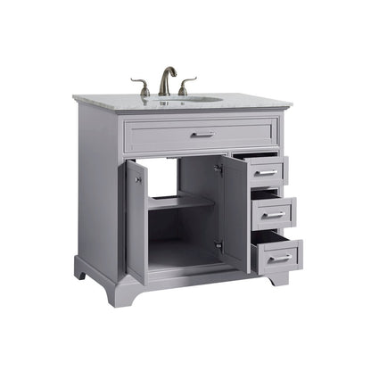 36 In. Single Bathroom Vanity Set In Light Grey