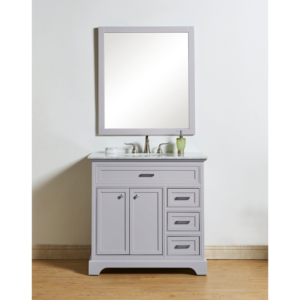 36 In. Single Bathroom Vanity Set In Light Grey