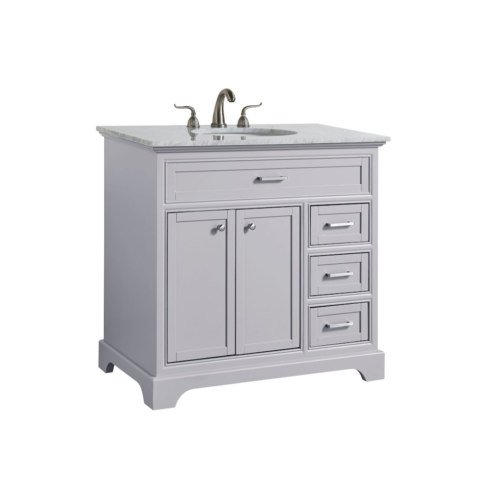 36 In. Single Bathroom Vanity Set In Light Grey