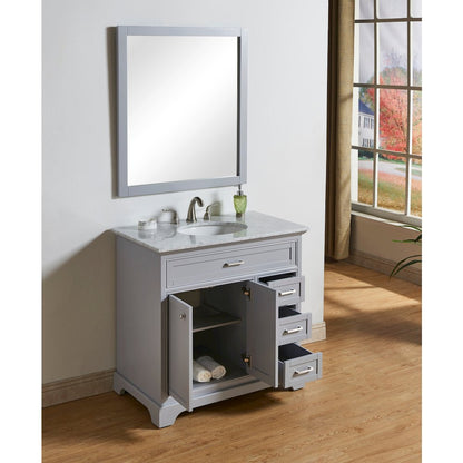 36 In. Single Bathroom Vanity Set In Light Grey