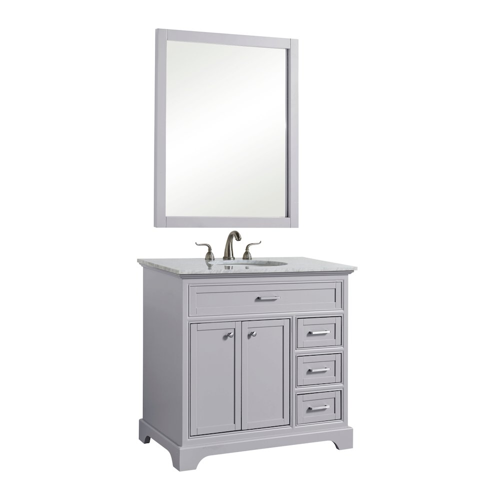 36 In. Single Bathroom Vanity Set In Light Grey
