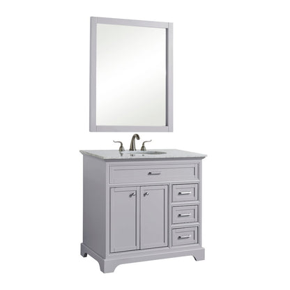 36 In. Single Bathroom Vanity Set In Light Grey