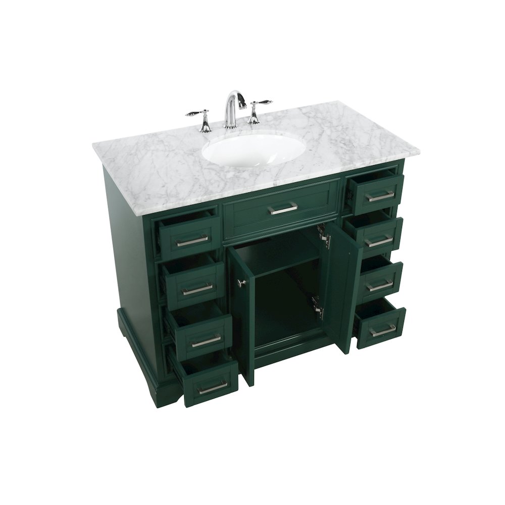 42 inch Single bathroom vanity in green