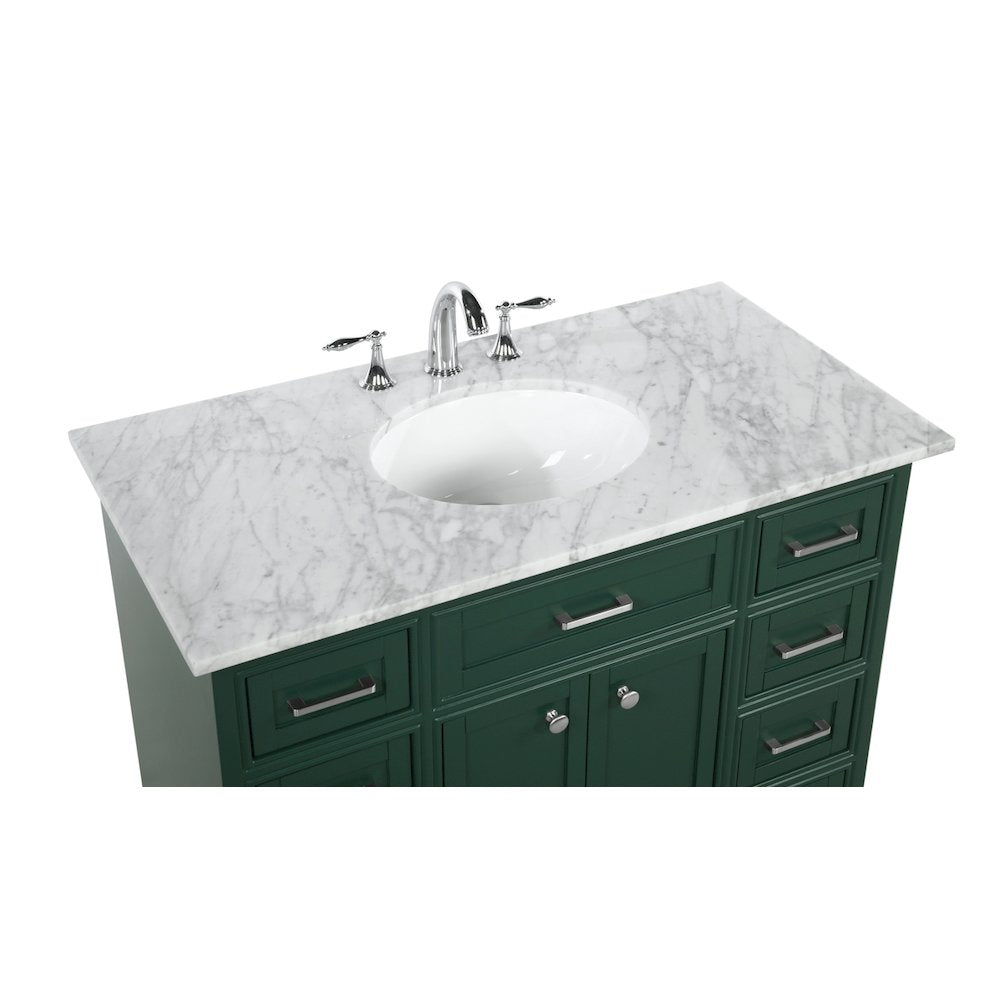 42 inch Single bathroom vanity in green