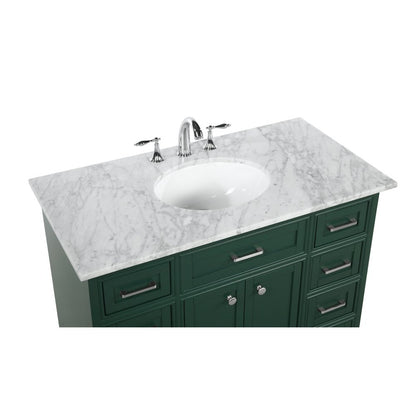 42 inch Single bathroom vanity in green