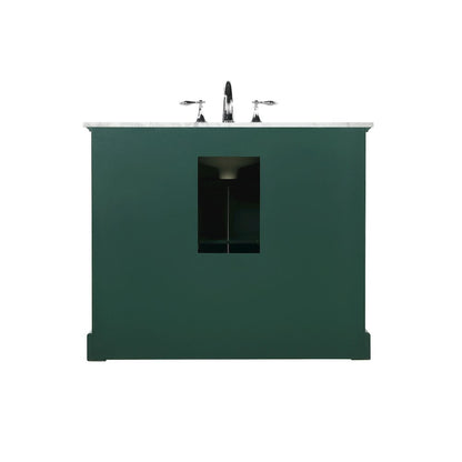 42 inch Single bathroom vanity in green