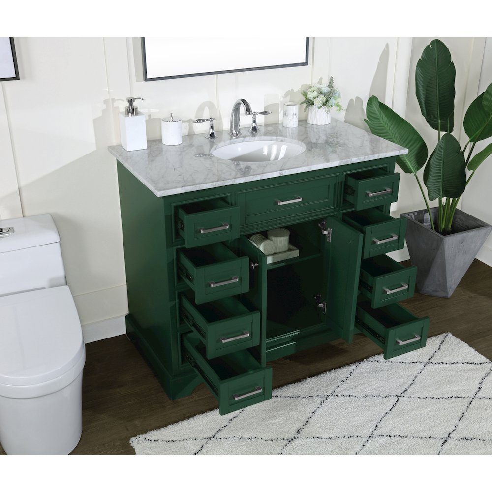 42 inch Single bathroom vanity in green