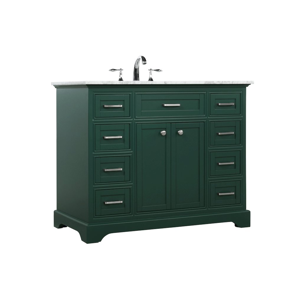 42 inch Single bathroom vanity in green
