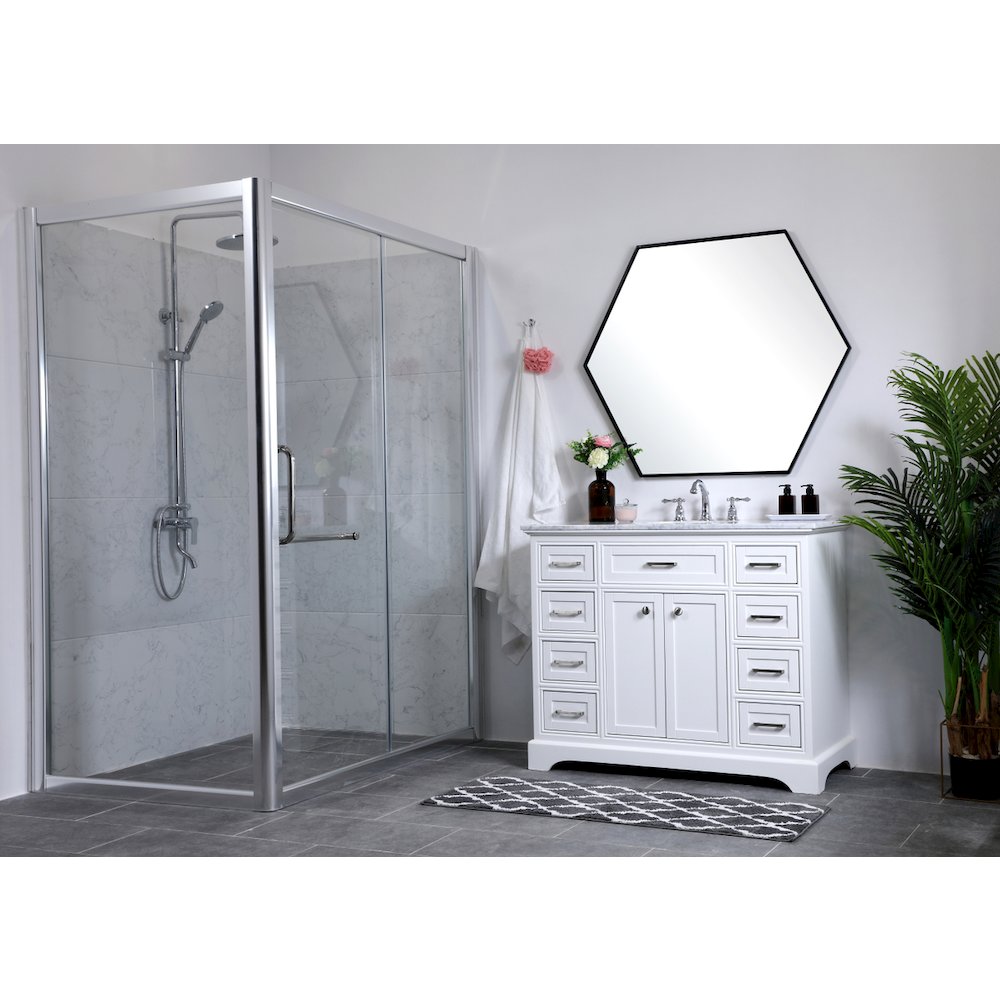 42 in. Single Bathroom Vanity set in white
