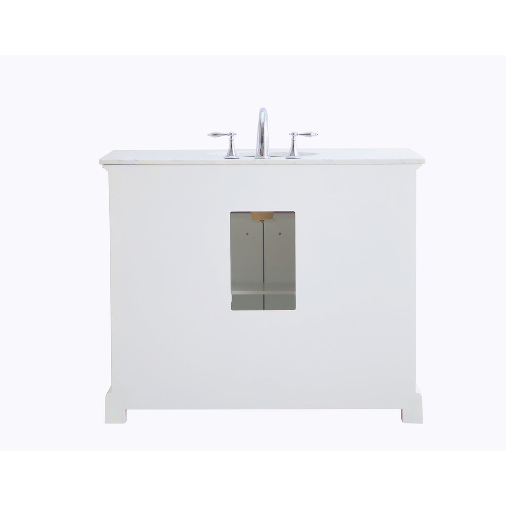 42 in. Single Bathroom Vanity set in white