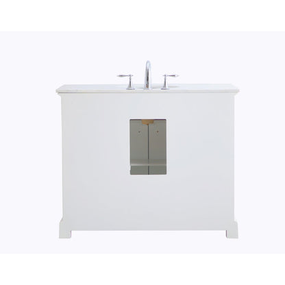 42 in. Single Bathroom Vanity set in white