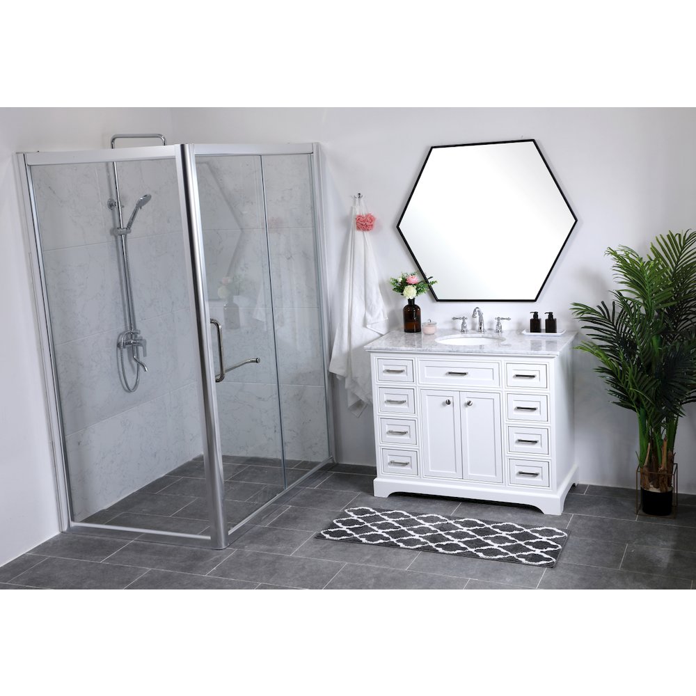 42 in. Single Bathroom Vanity set in white
