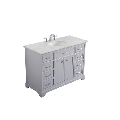 48 In. Single Bathroom Vanity Set In Light Grey