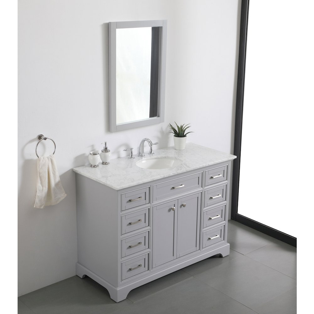 48 In. Single Bathroom Vanity Set In Light Grey