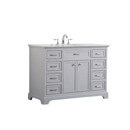 48 In. Single Bathroom Vanity Set In Light Grey