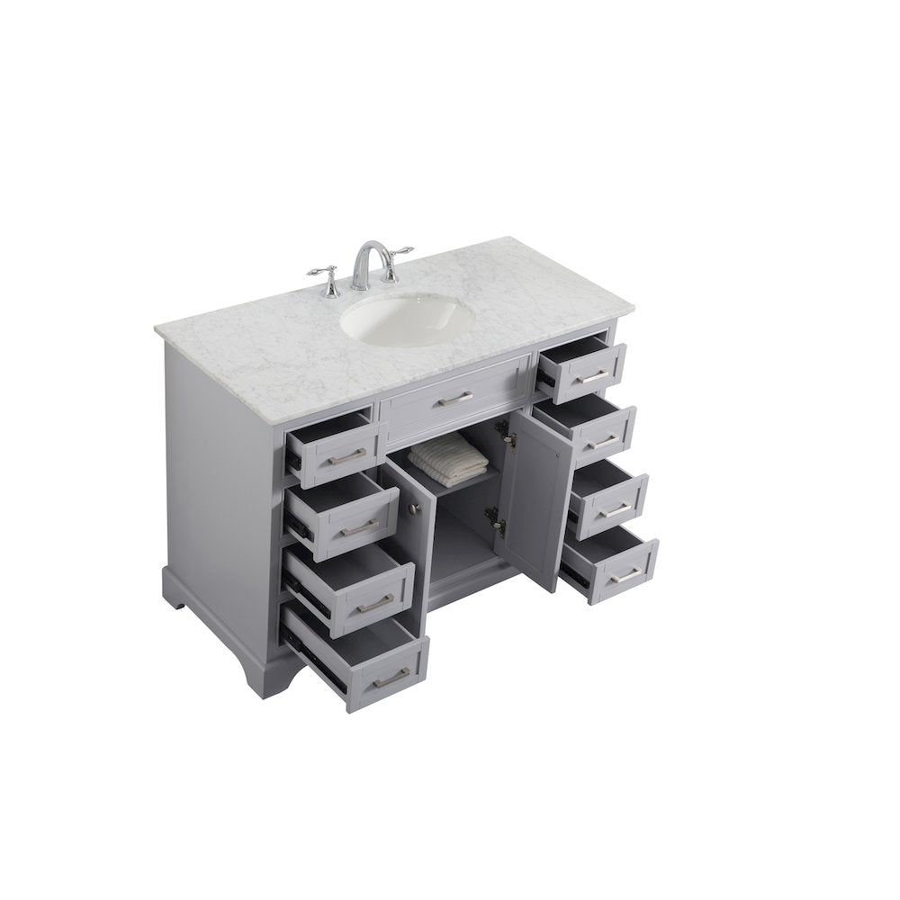 48 In. Single Bathroom Vanity Set In Light Grey