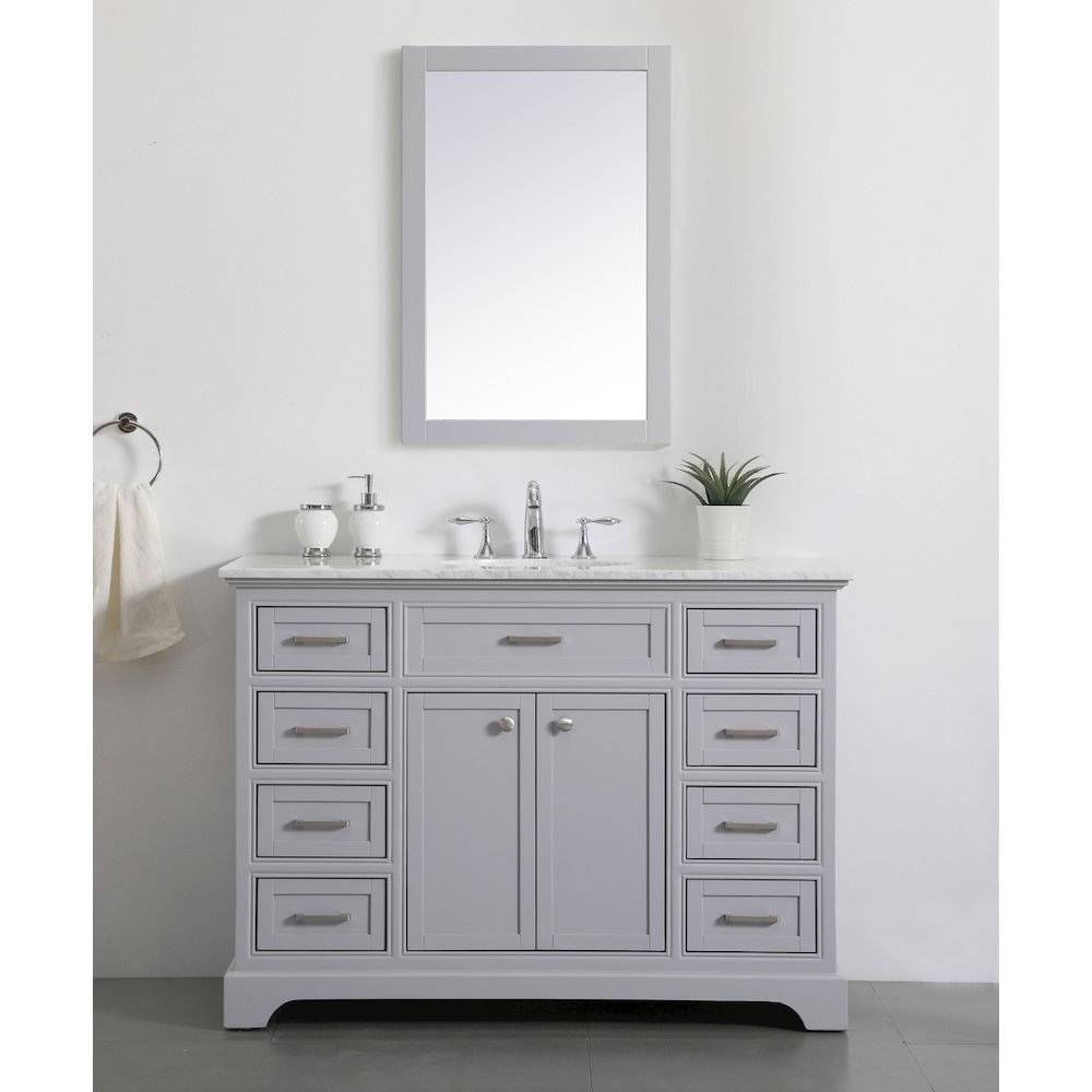 48 In. Single Bathroom Vanity Set In Light Grey