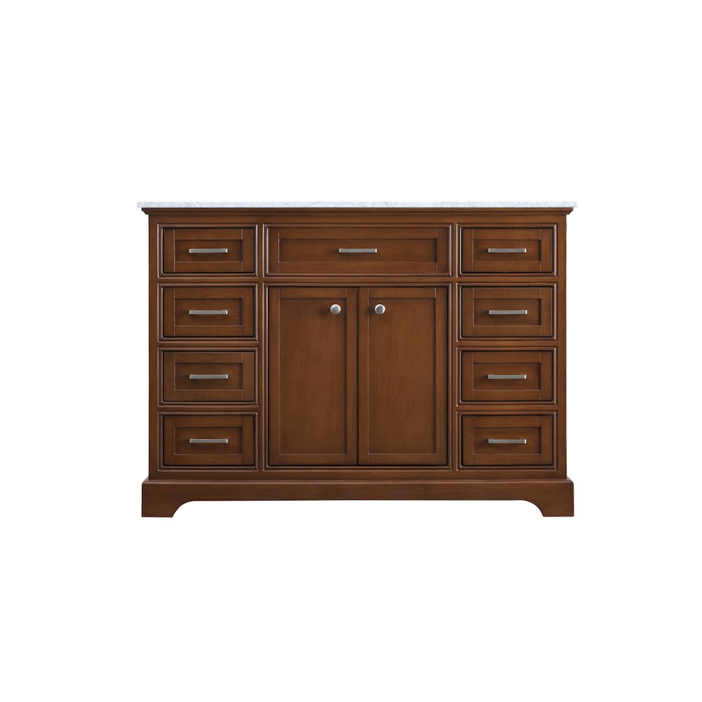 48 In. Single Bathroom Vanity Set In Teak