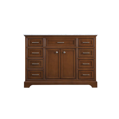 48 In. Single Bathroom Vanity Set In Teak