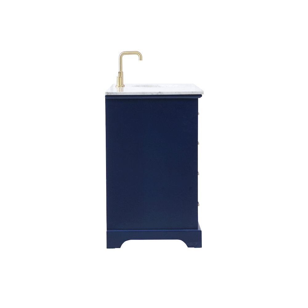 60 inch Single bathroom vanity in blue