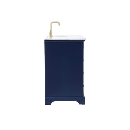 60 inch Single bathroom vanity in blue