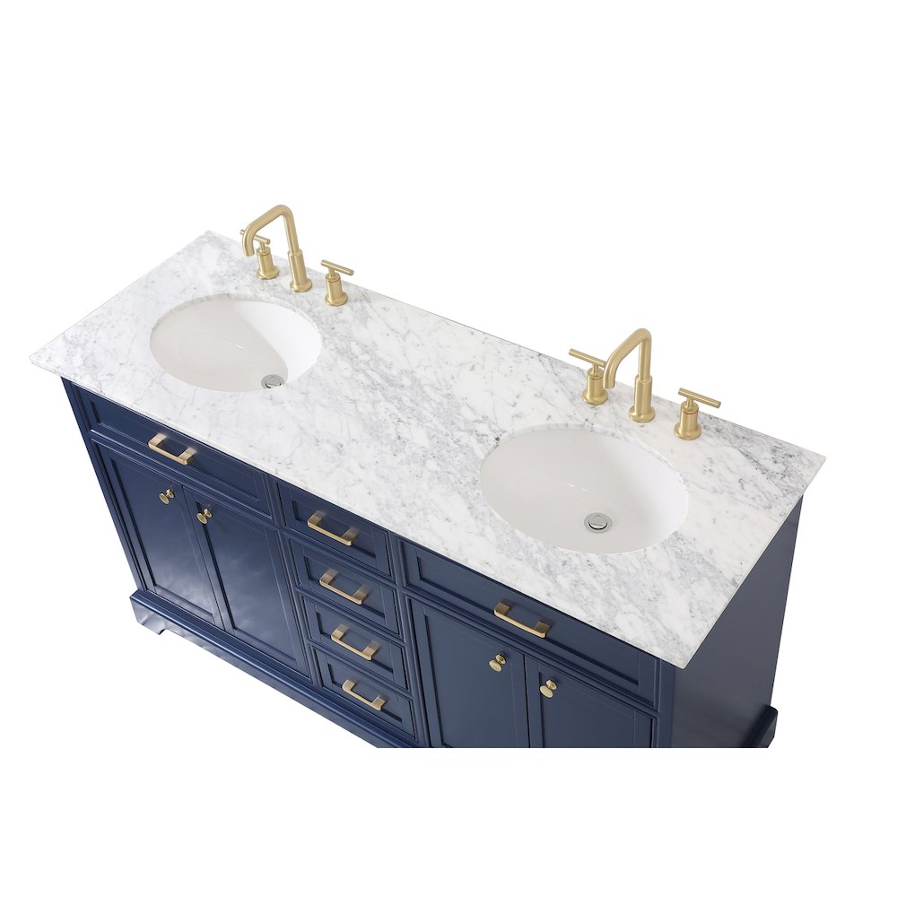 60 inch Single bathroom vanity in Blue