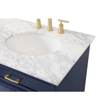 60 inch Single bathroom vanity in Blue