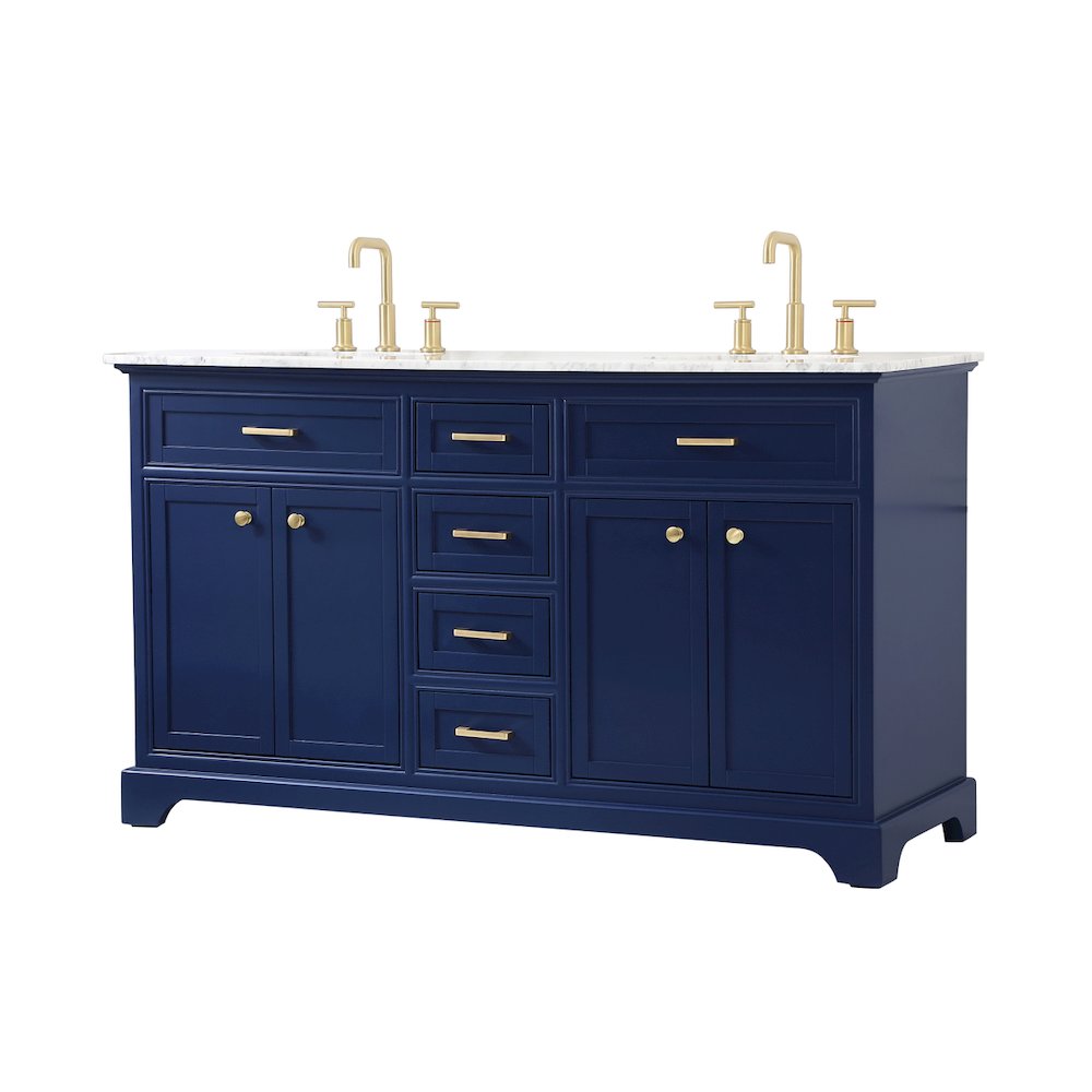 60 inch Single bathroom vanity in Blue