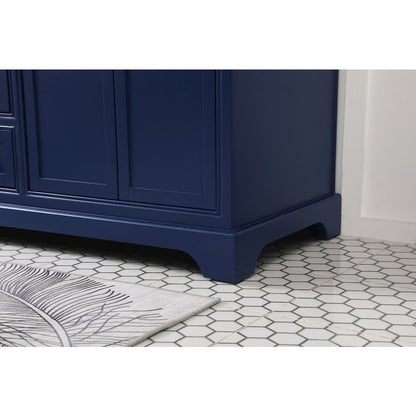 60 inch Single bathroom vanity in Blue