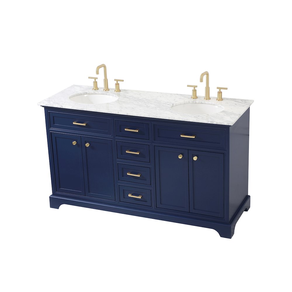 60 inch Single bathroom vanity in Blue
