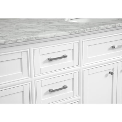 60 In. Double Bathroom Vanity Set In White