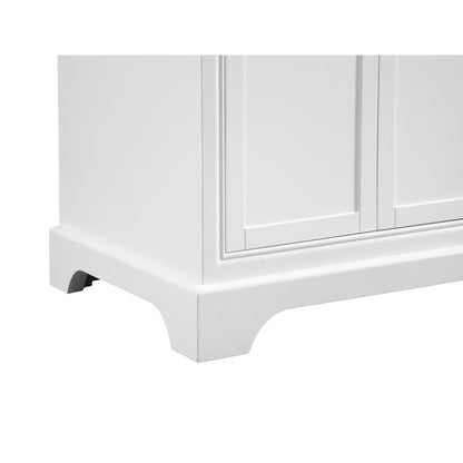 60 In. Double Bathroom Vanity Set In White