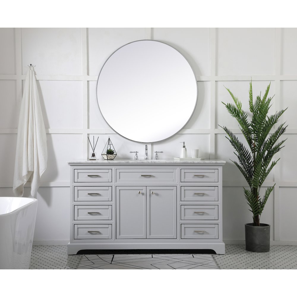 60 inch Single bathroom vanity in grey