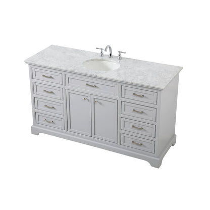 60 inch Single bathroom vanity in grey