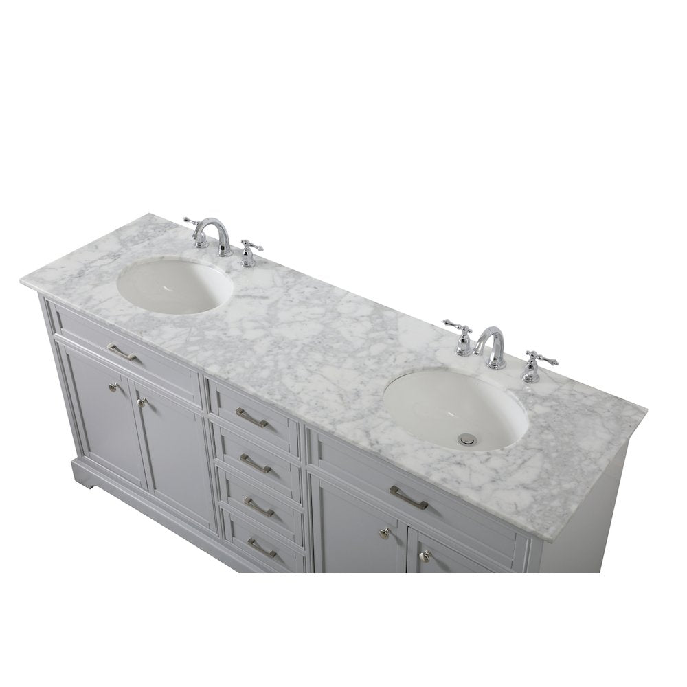 72 inch double bathroom vanity in grey